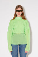 CHLOE ANIMAL CREAM BLOUSE