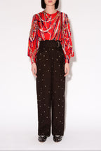 UNNIE STUDS MARMONT CHARCOAL TROUSERS