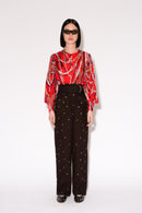 PANTALÓN UNNIE TACHUELAS MARMONT CARBÓN