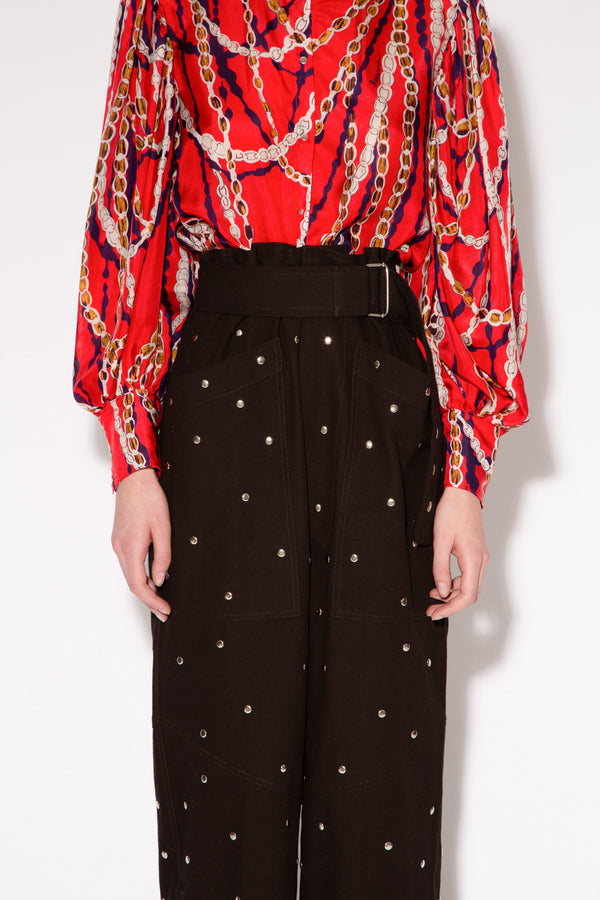 UNNIE STUDS MARMONT CHARCOAL TROUSERS