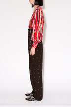 UNNIE STUDS MARMONT CHARCOAL TROUSERS
