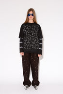 PANTALÓN UNNIE TACHUELAS MARMONT CARBÓN