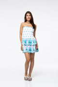 Ines Dress - Aqua Pineapple