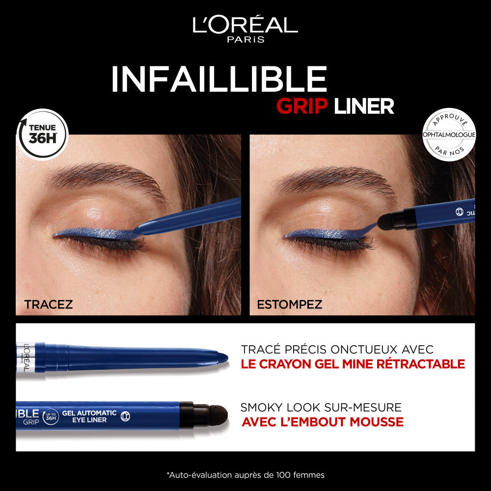 Infalible Grip Liner Gel Automático Jersey Azul