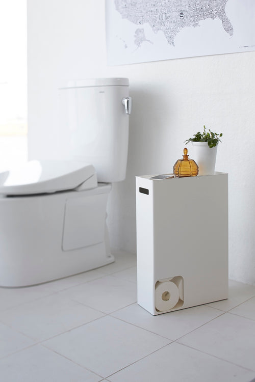 Rangement Papier Toilette Large - Blanc