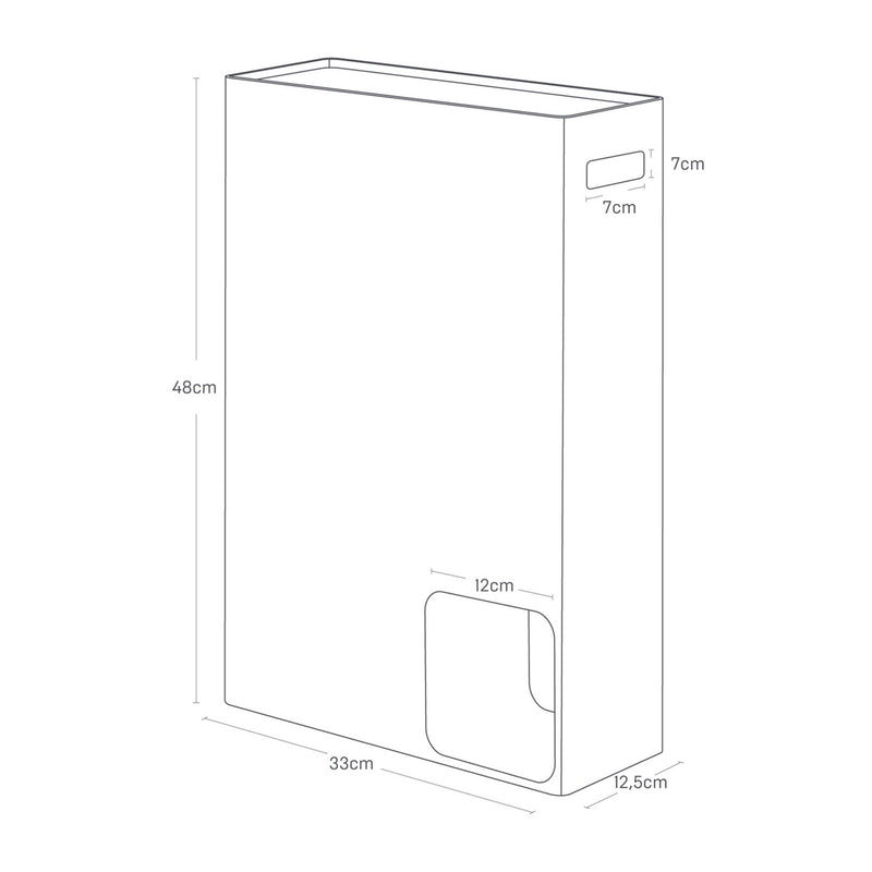 Rangement Papier Toilette Large - Blanc