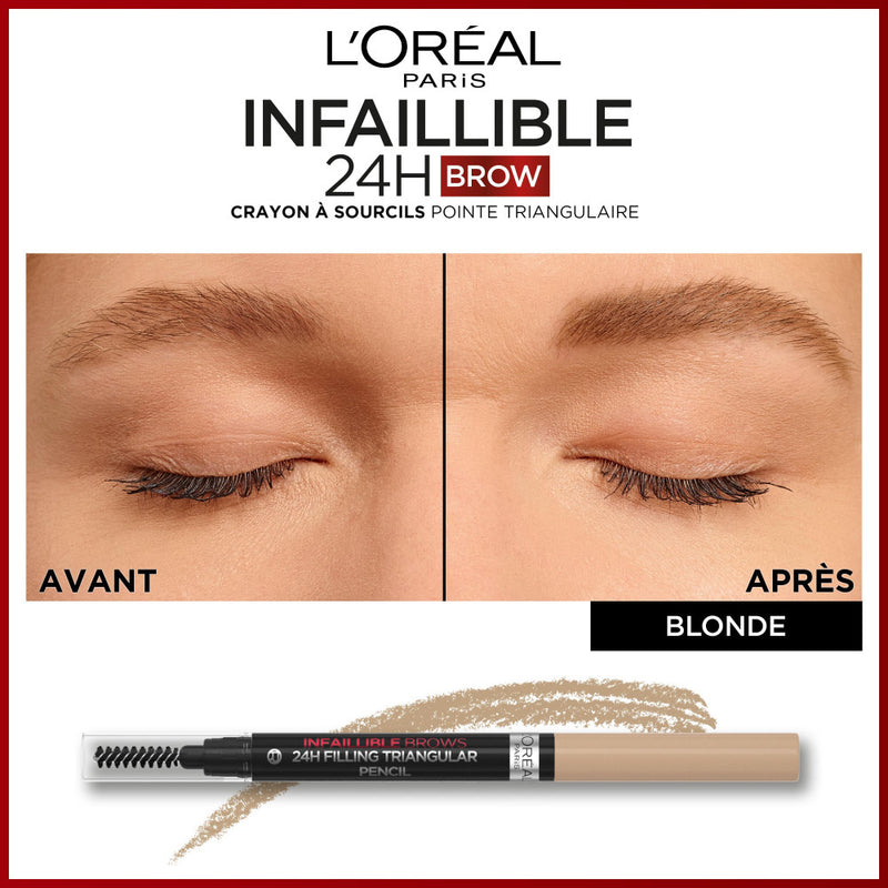 Infallible 24H Brow Eyebrow Pencil Triangular Tip 7 Blonde