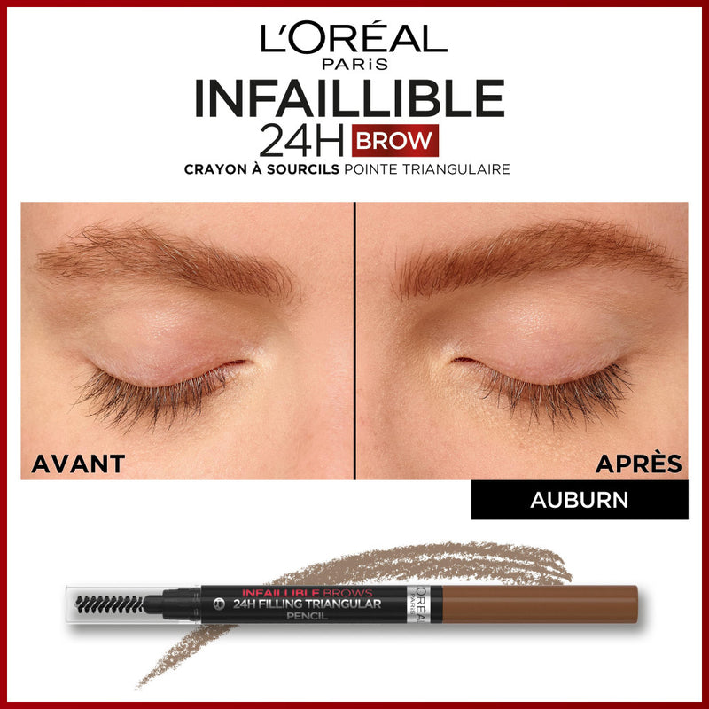 Infallible 24H Brow Eyebrow Pencil Triangular Tip 5.23 Auburn