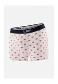 Boxer Marius Petit Coeur En Coton - Rouge Cerise