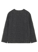 Straight Quilted Jacket - Black - Women