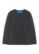 Straight Quilted Jacket - Black - Women