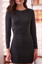Rafflesia Dress - Black Lurex