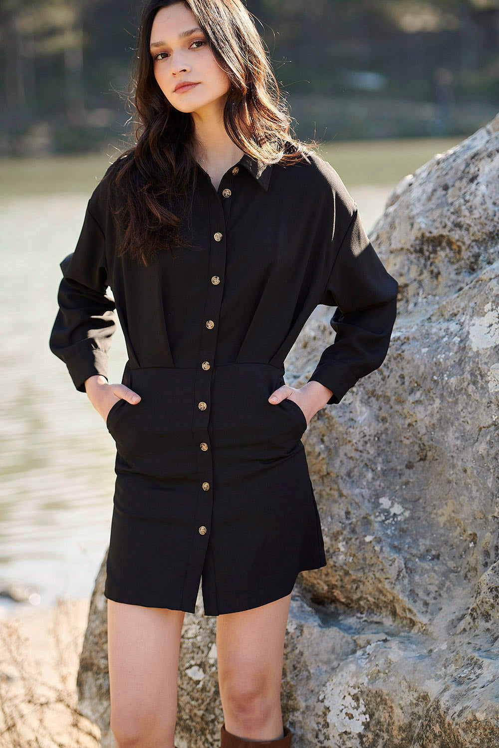 Knotted Dress - Black