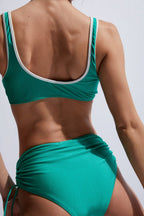 Anae Bikini Top - Green Glossy Avori