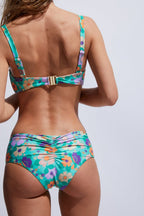 Top de bikini Audrey - Flor Aqua
