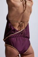 Maillot Une Pièce Jane - Wine Glossy