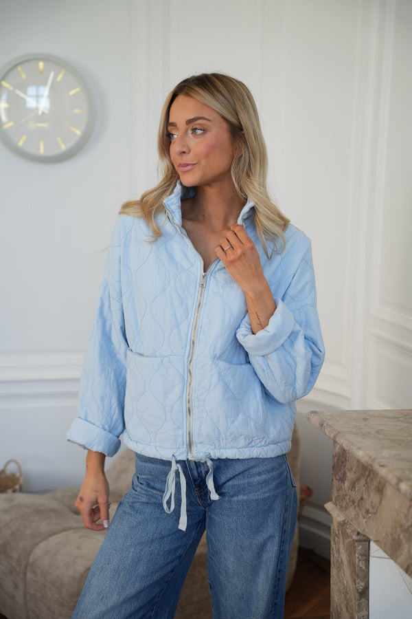 Giacca con zip Tressia - Azzurro cielo