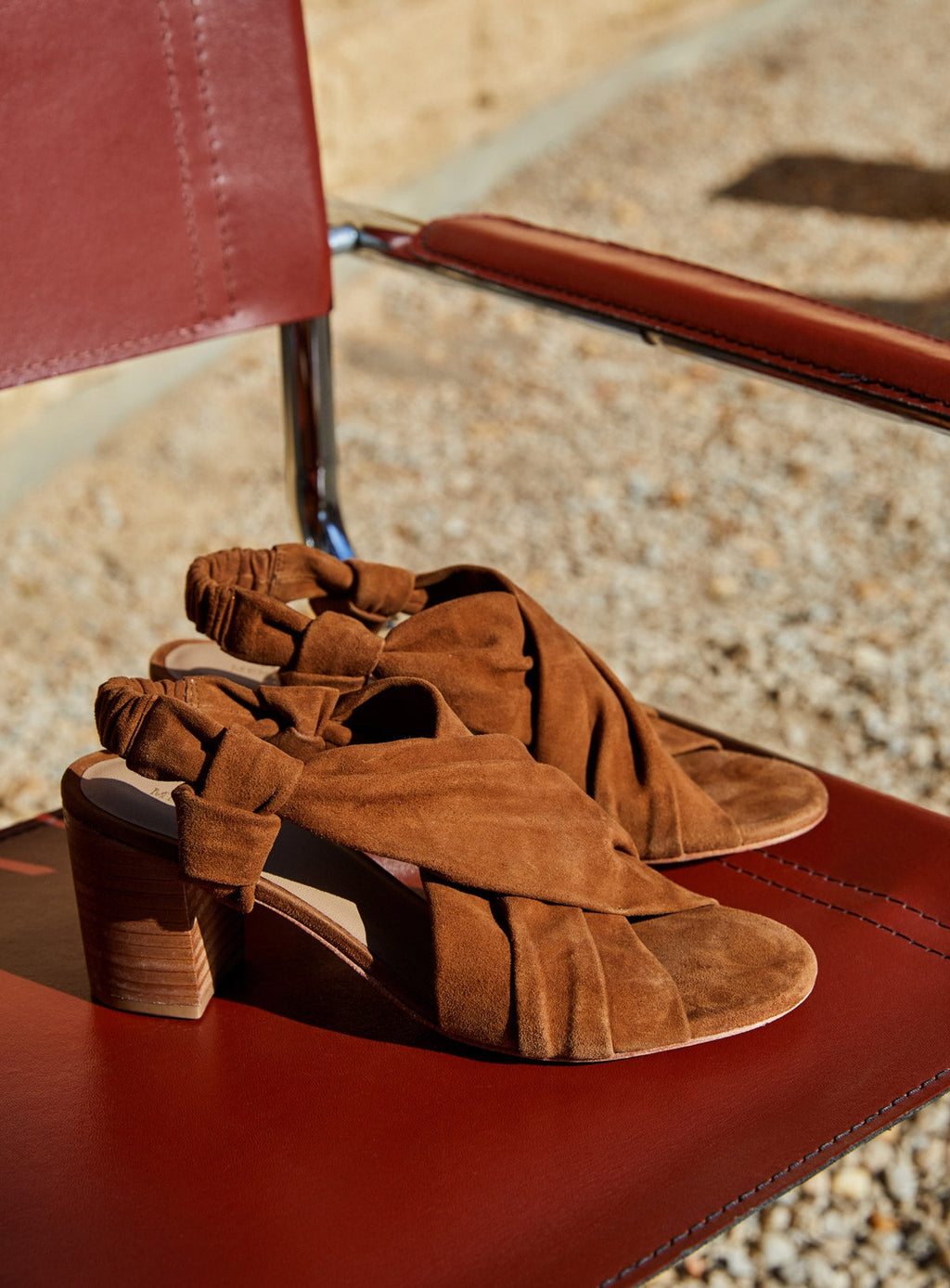 Sandale Jill Talon Suede - Tabac