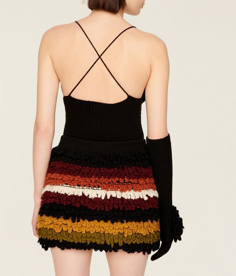 Jupe Mini - Multico Raye Crea - Femme