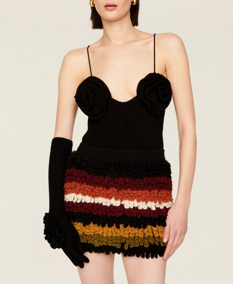 Jupe Mini - Multico Raye Crea - Femme