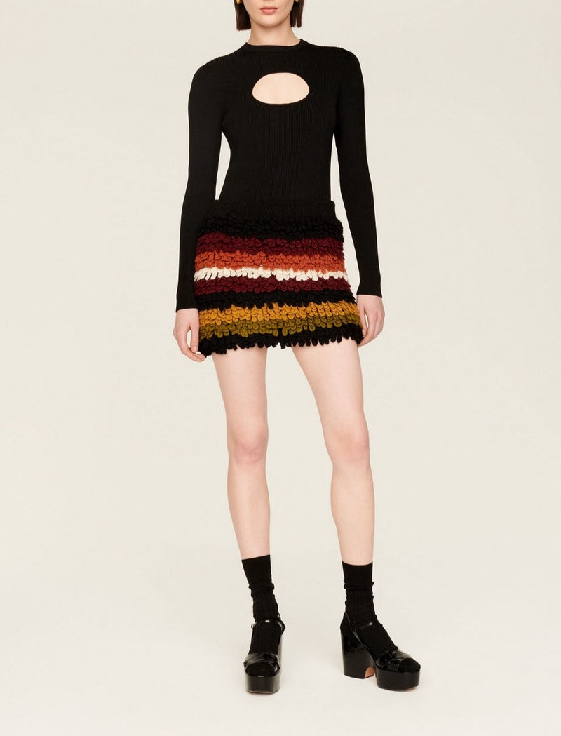 Jupe Mini - Multico Raye Crea - Femme