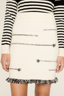 Jupe Tube Mini - Ecru - Femme