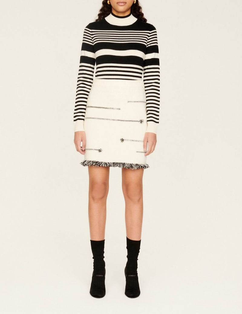 Jupe Tube Mini - Ecru - Femme