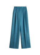 Pantalon - Pied De Poule Bleu - Femme