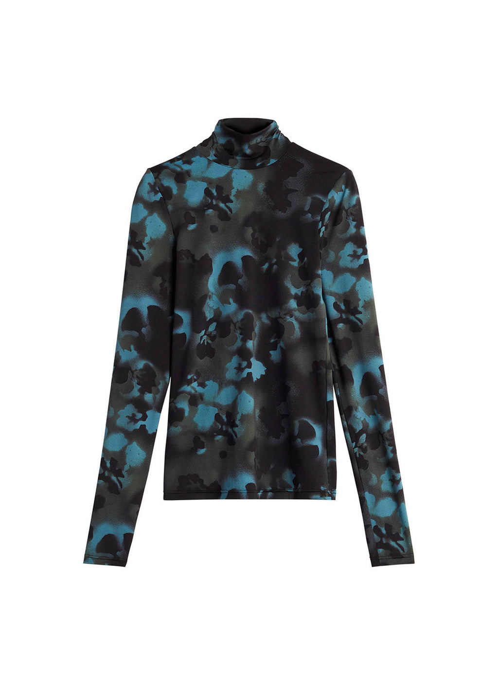 Top - Flowers Spray Army Black - Femme