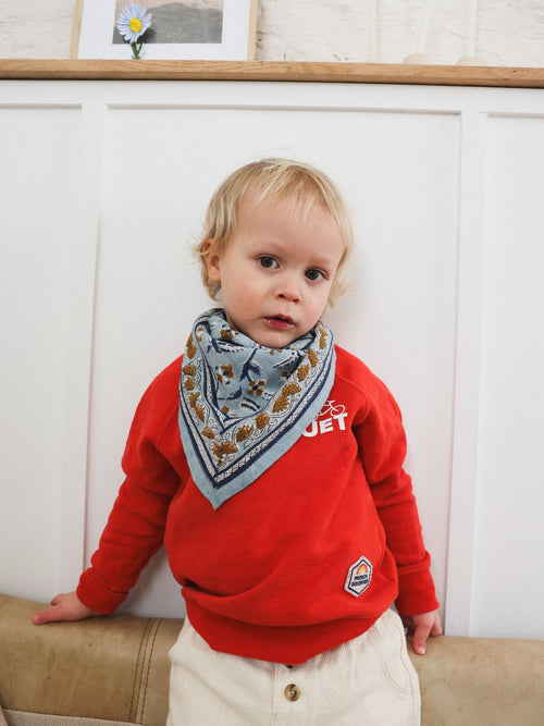 Foulards Bébé, Enfant Delhi Bleuet 5O Cm