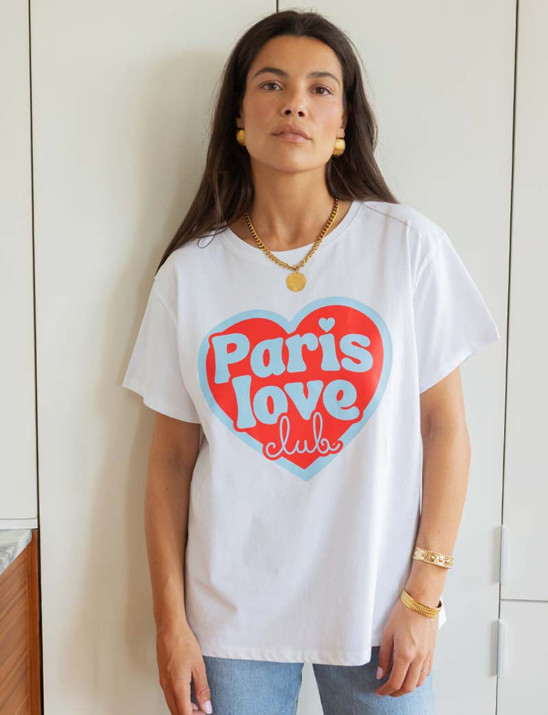 T-Shirt Blanc & Ciel Paris Love Club