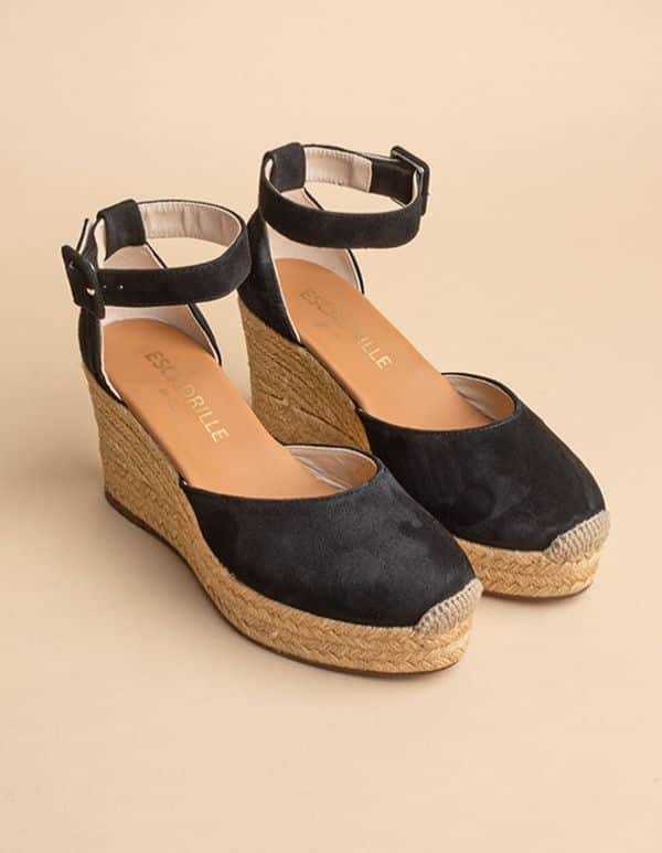 Espadrilles Dolce Vita Bride - Cuir Daim Noir - Femme