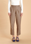 Le Pantalon Linen Femme - Brun