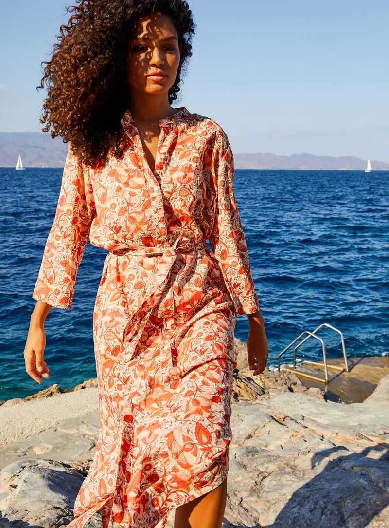 Petite Mendigote - Vestido Tamara Clematite - Naranja