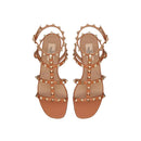 Sandales - Valentino Garavani Rockstud Flat - Brown