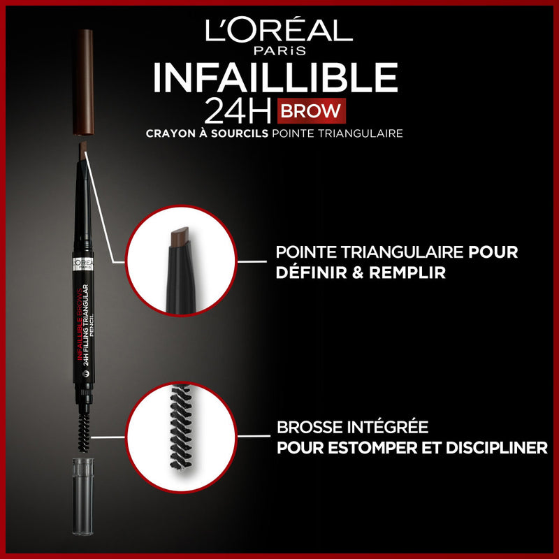 Infallible 24H Brow Eyebrow Pencil Triangular Tip 5 Light Brunette