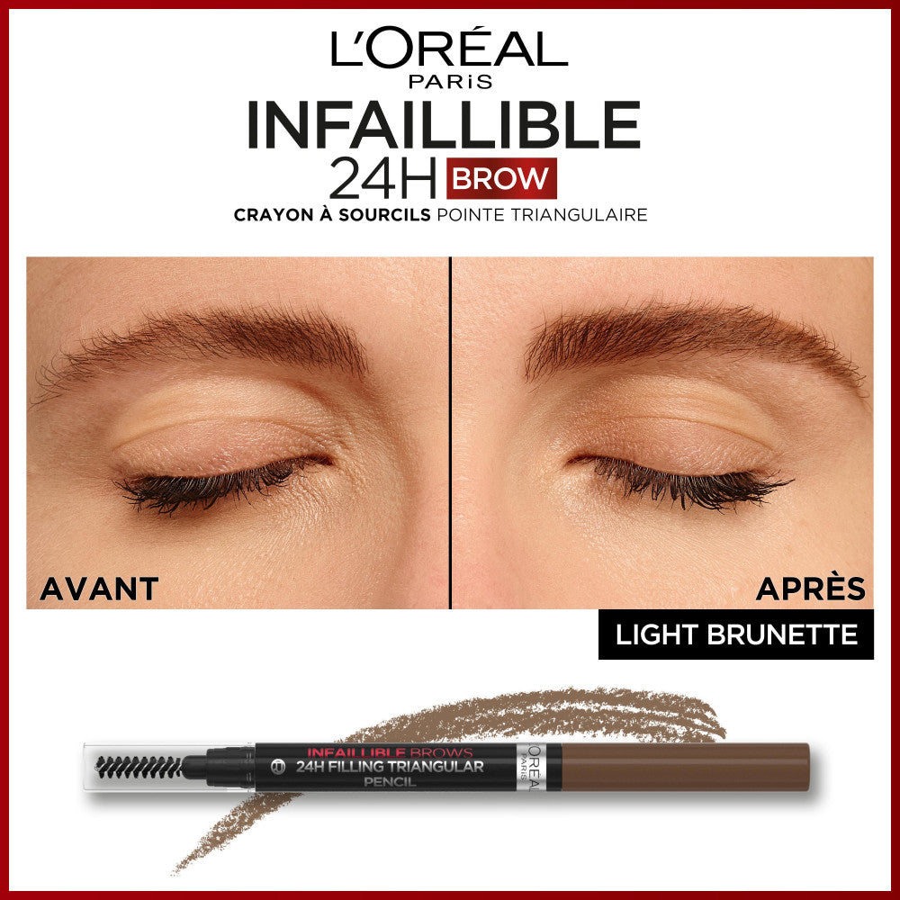 Infallible 24H Brow Lápiz de Cejas Punta Triangular 5 Castaño Claro
