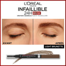 Infallible 24H Brow Eyebrow Pencil Triangular Tip 5 Light Brunette
