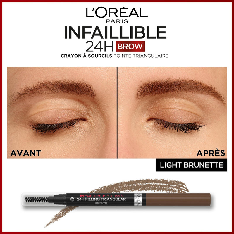 Infallible 24H Brow Eyebrow Pencil Triangular Tip 5 Light Brunette