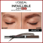 Infallible 24H Brow Lápiz de Cejas Punta Triangular 3 Castaño