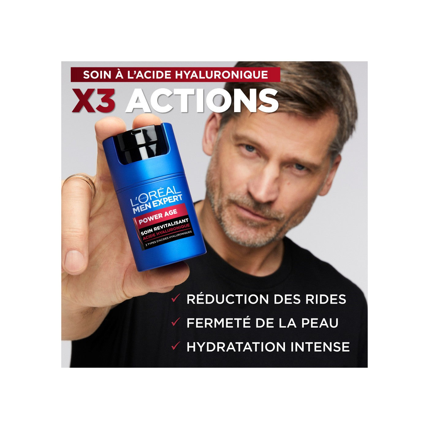 Tratamiento revitalizante con ácido hialurónico Power Age de L'Oréal Men Expert