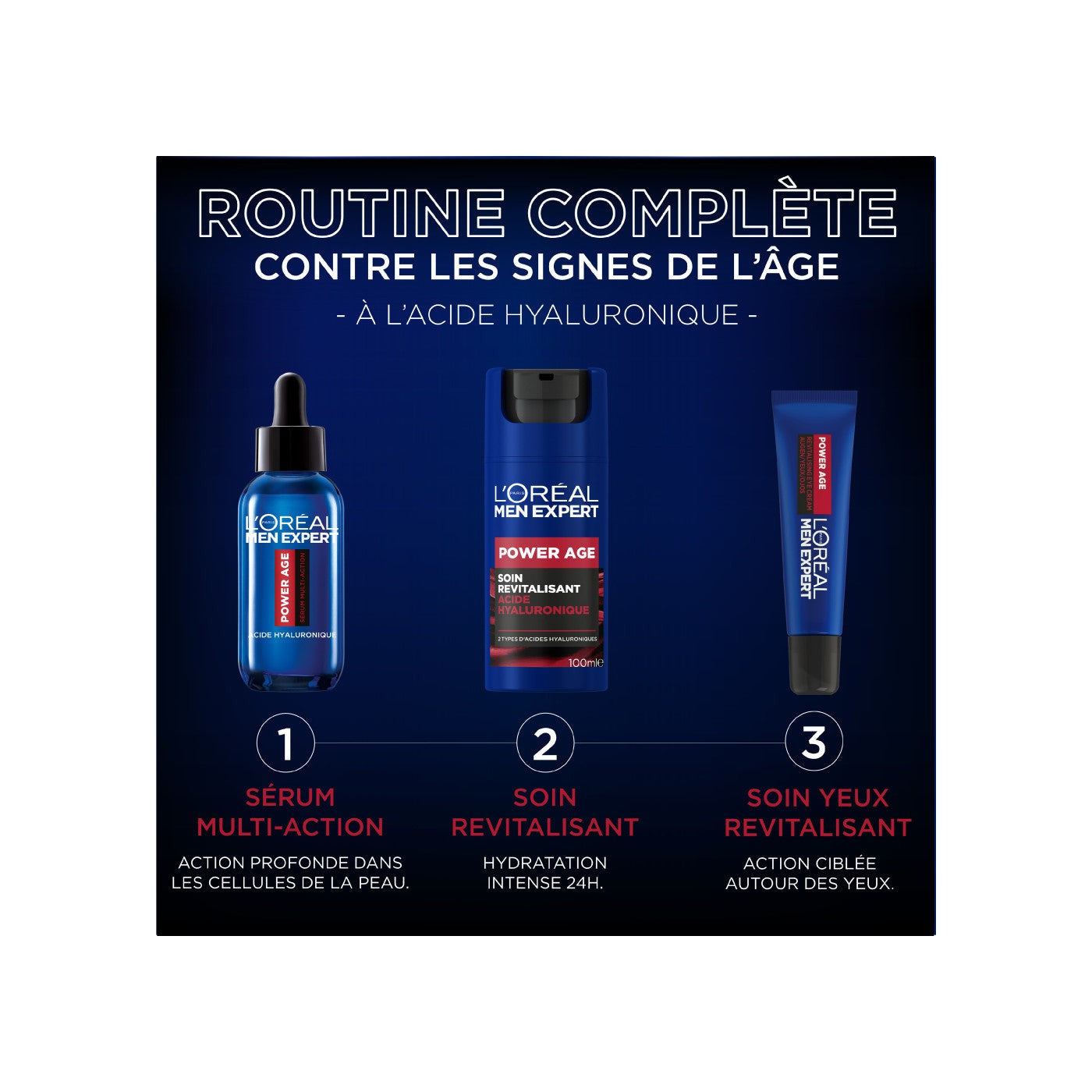 Tratamiento revitalizante con ácido hialurónico Power Age de L'Oréal Men Expert