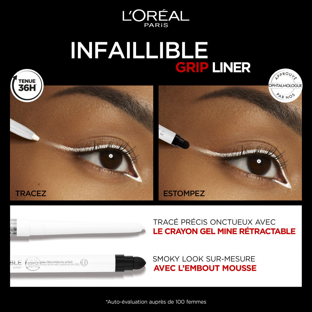 Infalible Grip Liner Gel Intenso Blanco Polar