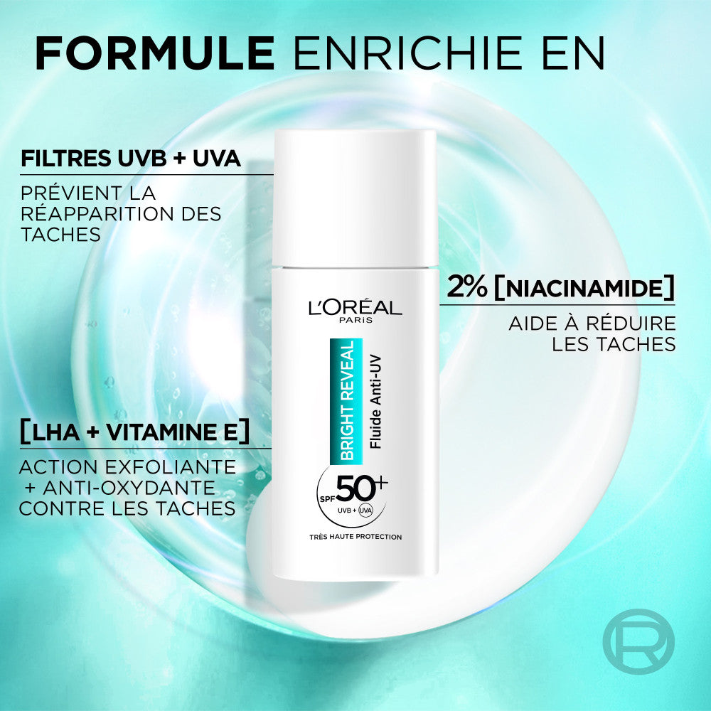 Bright Reveal Fluido Anti-UV Spf50+ Niacinamida Antimanchas