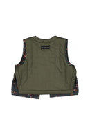 Gilet Bellechasse Vert Imprimé Fleurs  - Vert