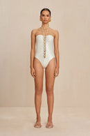Traje de baño de una pieza - Elorie - Blanco roto