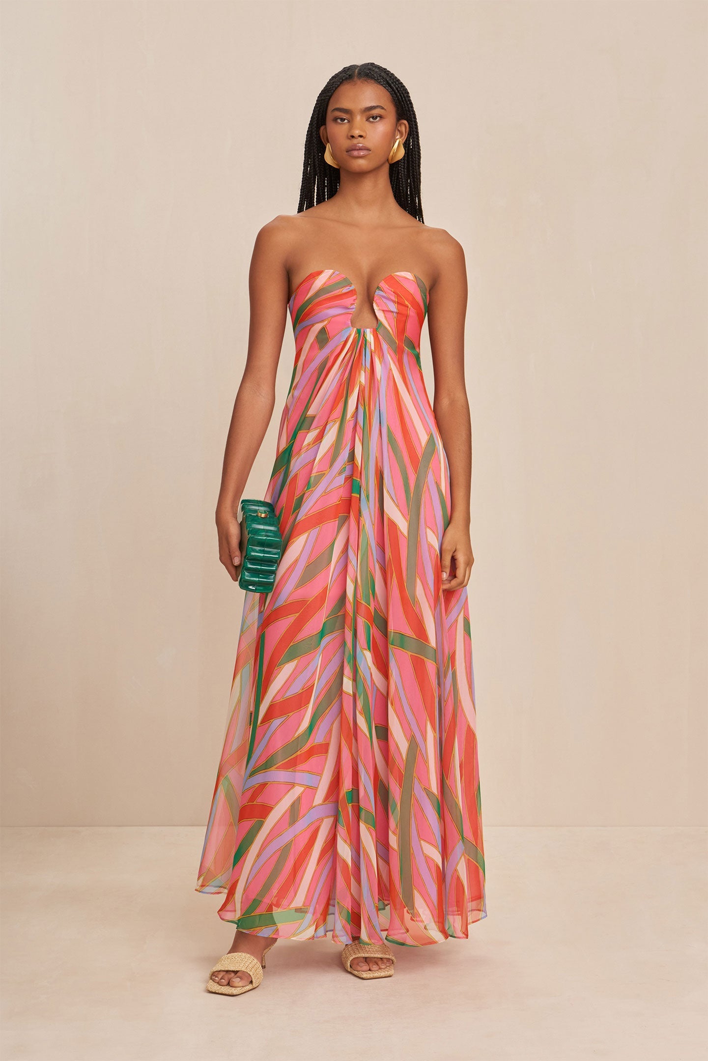 Vestido Misa - Vintage Stripe Print