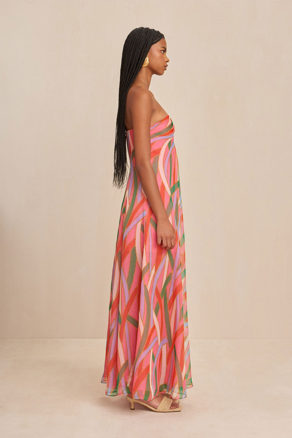 Robe Misa - Vintage Stripe Print