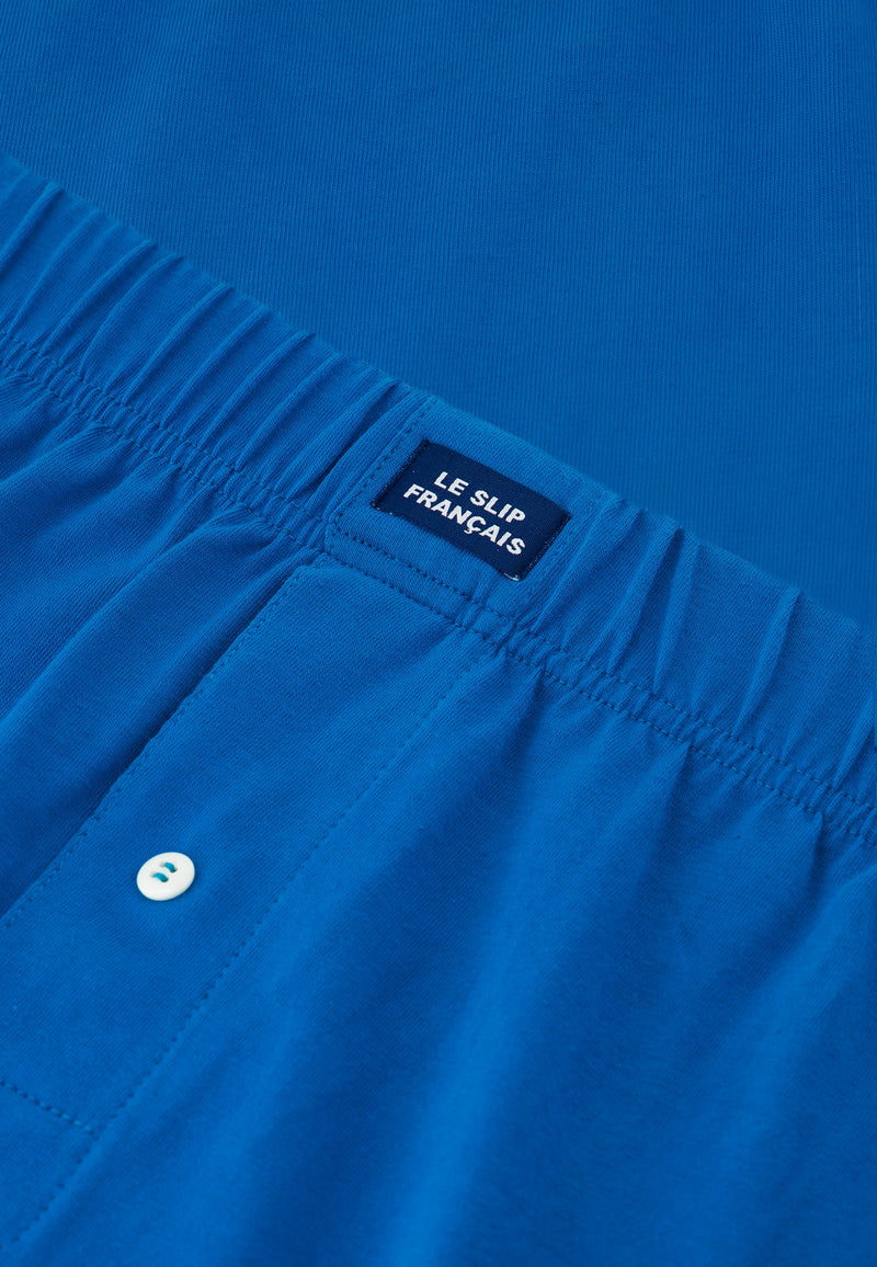 Caleçon En Jersey De Coton - Bleu Turquoise