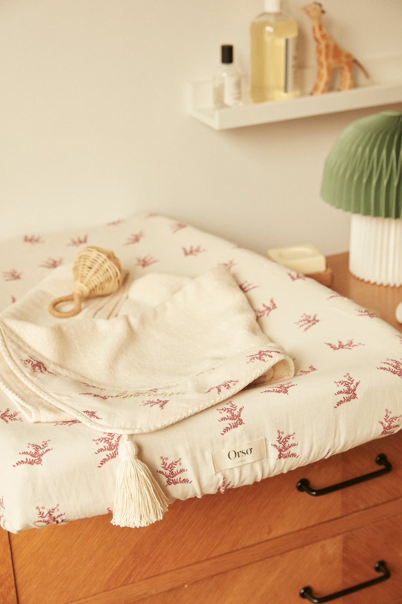 Housse De Matelas À Langer - Bruyère Bois De Rose